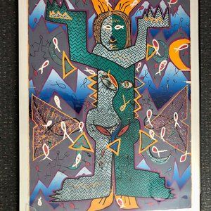Spirit Figure II Original Print signed Bonnie Baxter